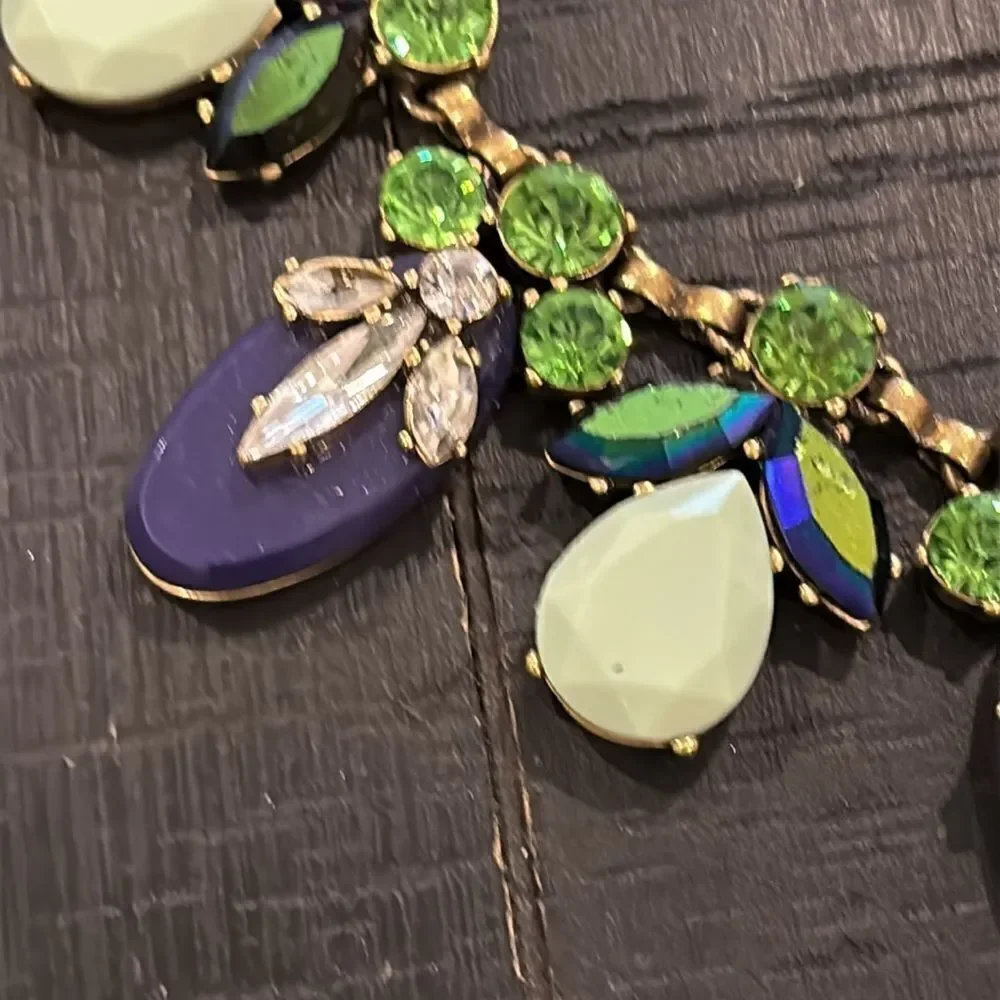 J. Crew Colorful Rhinestone Statement Necklace​​​​​